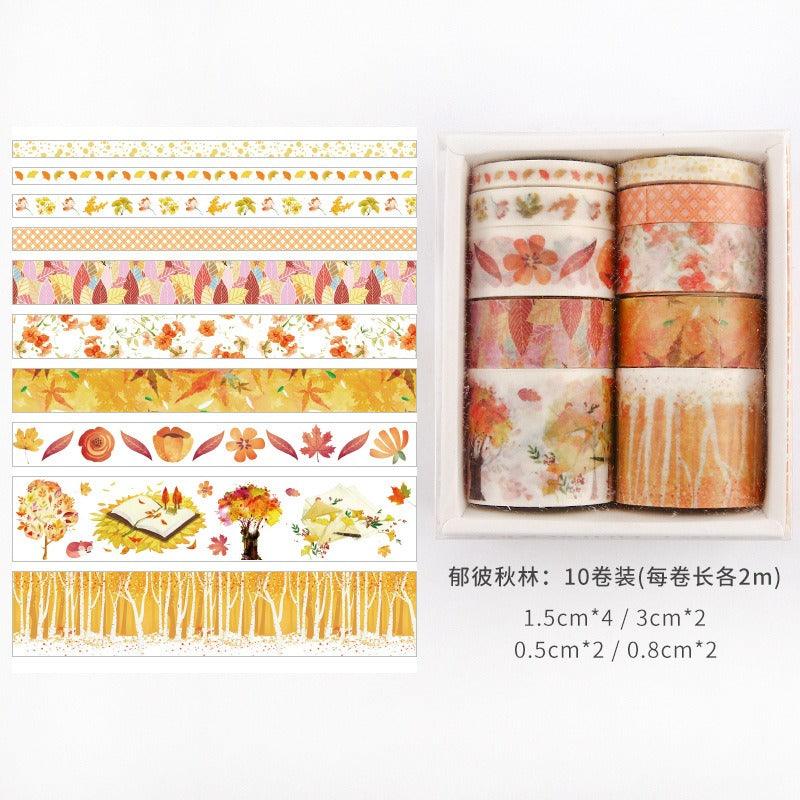 3018 Set of washi tape Previously Sea and Forest Series - Memo Journals