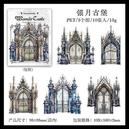 1201 Castle Stickers Moonlight City Collection - Memo Journals