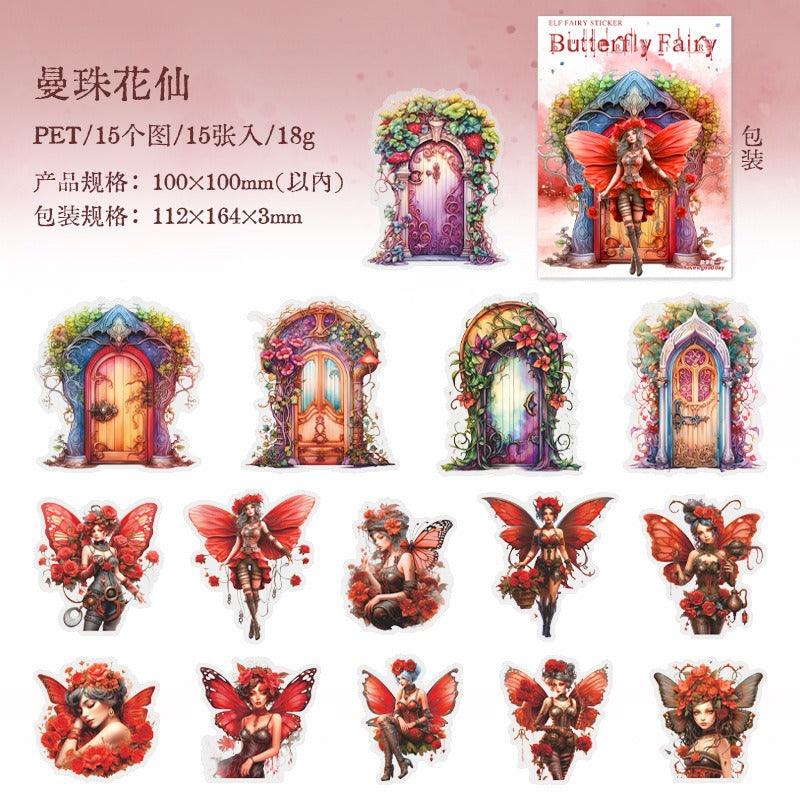 1197 PET Sticker Pack Butterfly Fairy Series - Memo Journals