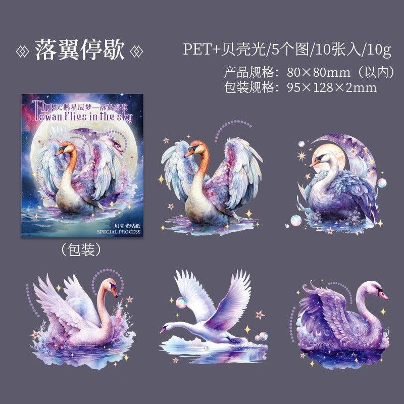 1055 Stickers Swan Star Dream Series - Memo Journals