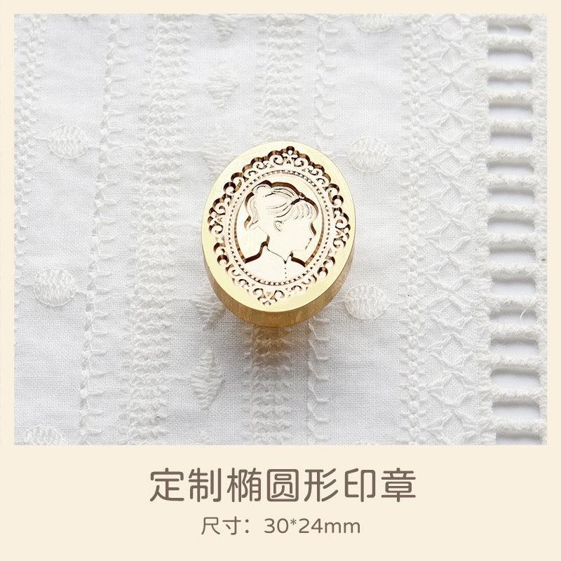 5003 Custom single wax seal stamp head. - Memo Journals