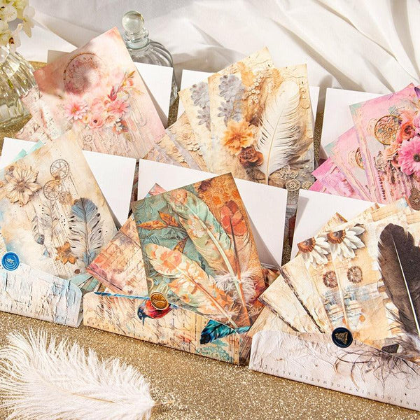 2013 letter with feathers on three dimensional background material ...
