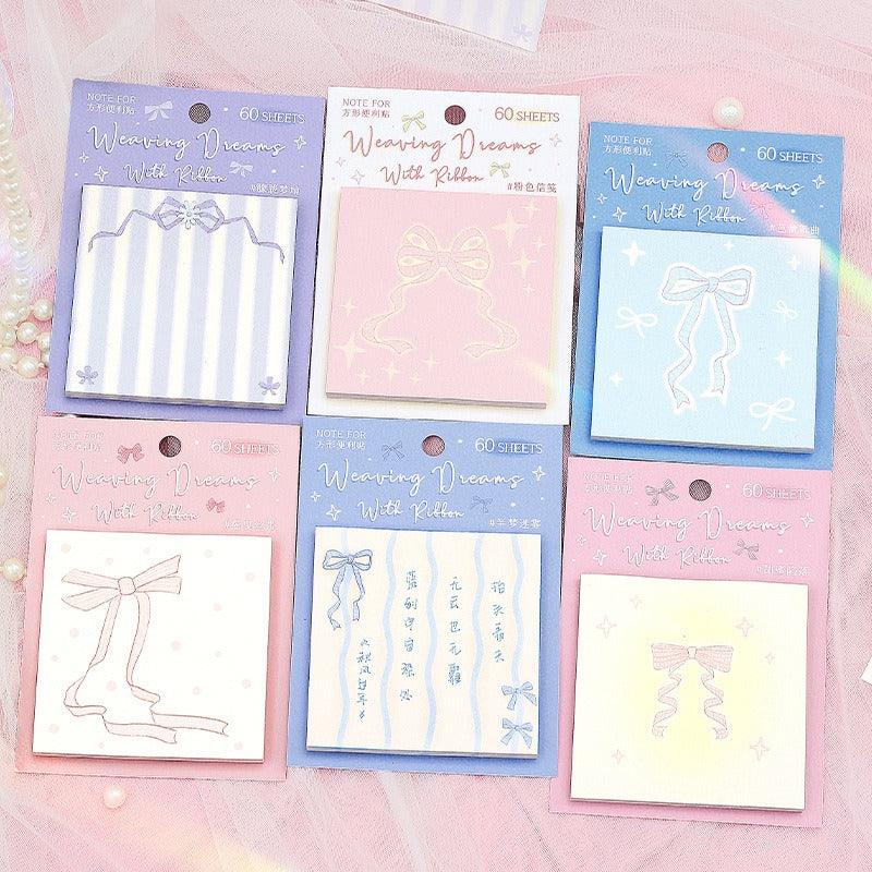 2044 Bow Sticky Notes Sticky Notes Handbook Decorative Material Paper - Memo Journals