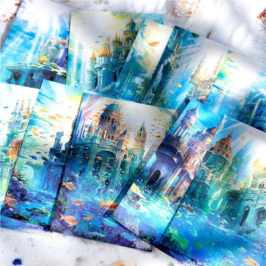 2012 Vintage Material Paper Seabed Ruins Series - Memo Journals