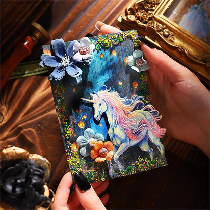 2005 Material Paper Starry Forest Series Retro Forest Fairy Tale Journal Decoration - Memo Journals