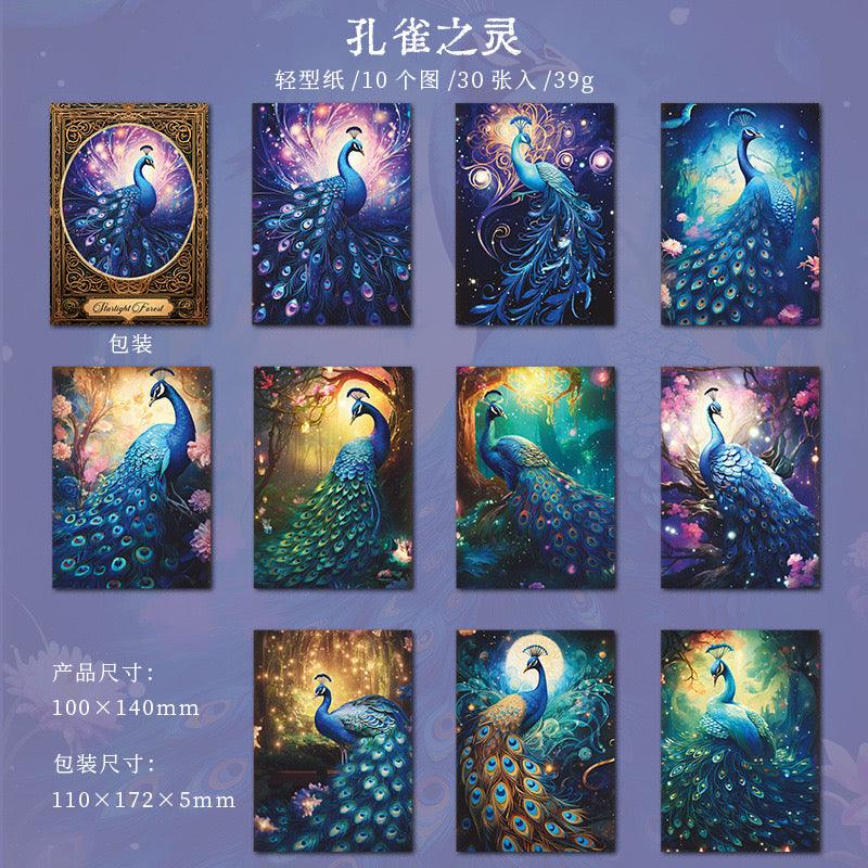 2005 Material Paper Starry Forest Series Retro Forest Fairy Tale Journal Decoration - Memo Journals