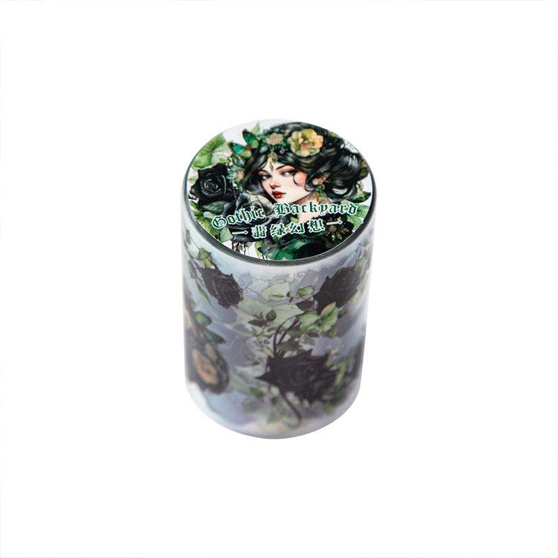 3002 PET Tape, Gothic Garden Series, Floral-themed Hand Account - Memo Journals