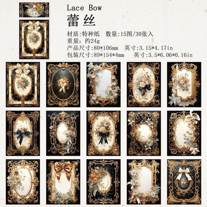 2073 Material Paper Rococo Art Series - Memo Journals