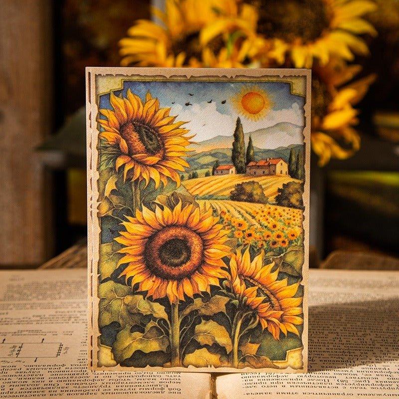 2075 Flower Painting Book Page Series - Memo Journals