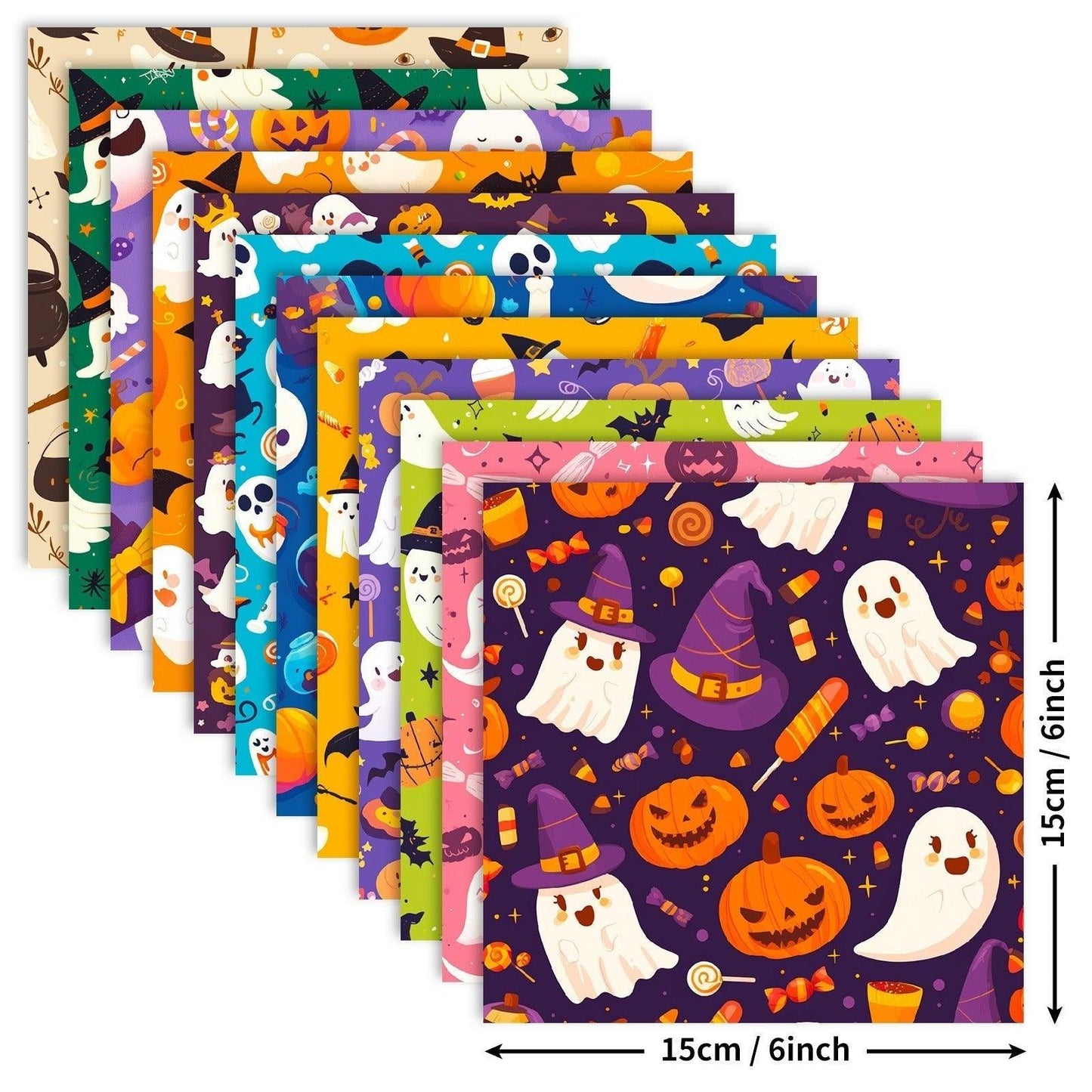 2098 12 Witch Pumpkin DIY Handbook Scrapbook Paper Background Paper - Memo Journals