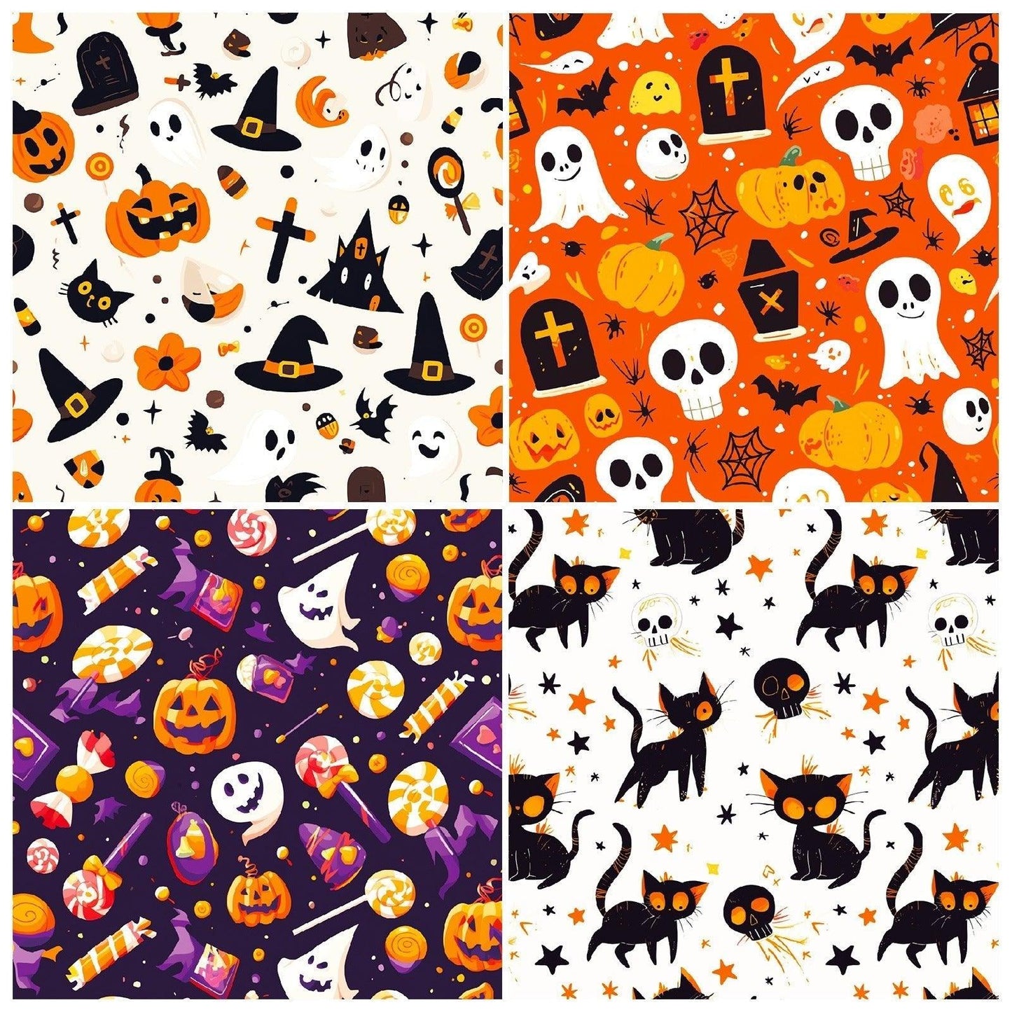 2101 12 Halloween Material Paper Pumpkin Spooky Bat Handbook - Memo Journals