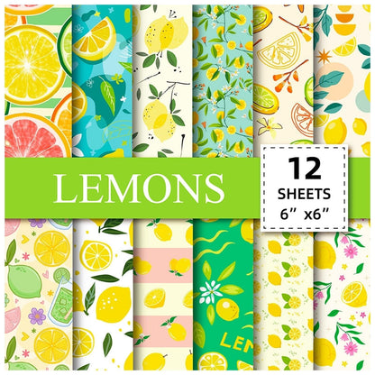 2102 12pcs/pack lemon small fresh material paper ins literary handbook - Memo Journals