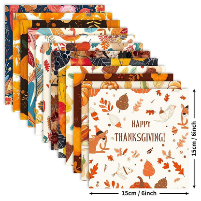 2105 12 sheets/pack Autumn Harvest Festival Material Paper - Memo Journals