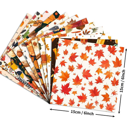 2108 12pcs/pack Thanksgiving party DIY handbook base material paper - Memo Journals