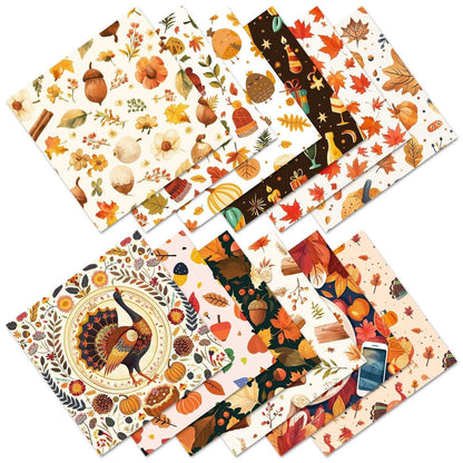 2108 12pcs/pack Thanksgiving party DIY handbook base material paper - Memo Journals