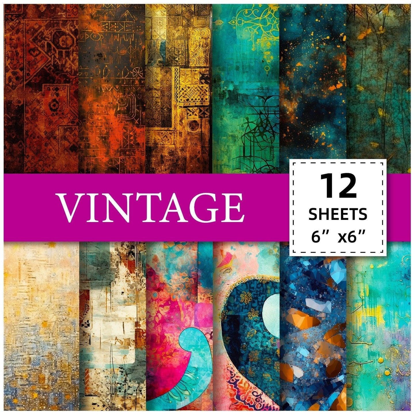 2110 12 Pieces/Pack of Vintage Style Paper Cutouts - Memo Journals