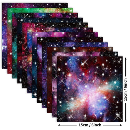 2111 12 Material Paperbacks 6 Inch Patterned Paper Starry Night Collection - Memo Journals