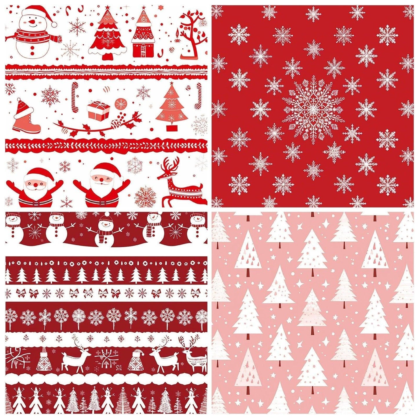 2113 12 sheets/pack Christmas Day Celebration Decoration Base Paper - Memo Journals