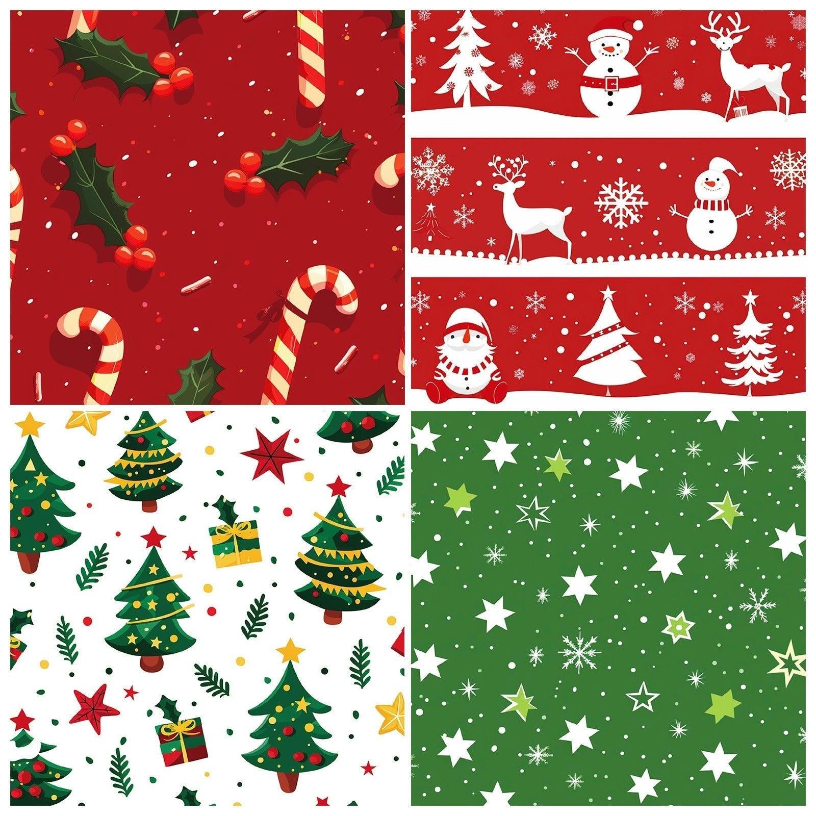 2113 12 sheets/pack Christmas Day Celebration Decoration Base Paper - Memo Journals