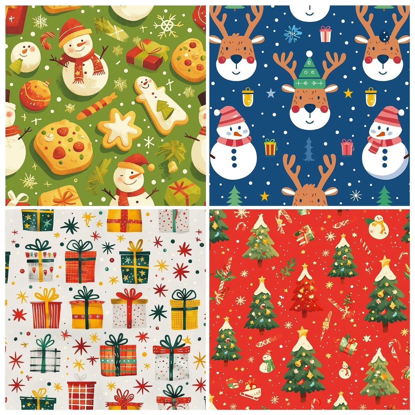 2114 12 Sheets of Christmas Eve Gift Wrapping Paper Christmas Day - Memo Journals