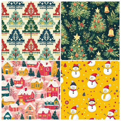 2114 12 Sheets of Christmas Eve Gift Wrapping Paper Christmas Day - Memo Journals