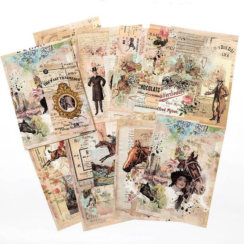 2140 Vintage Material Paper Time Box Series - Memo Journals