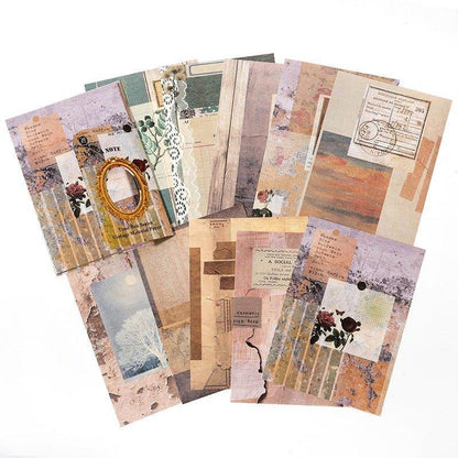 2140 Vintage Material Paper Time Box Series - Memo Journals