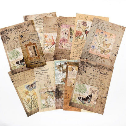 2140 Vintage Material Paper Time Box Series - Memo Journals