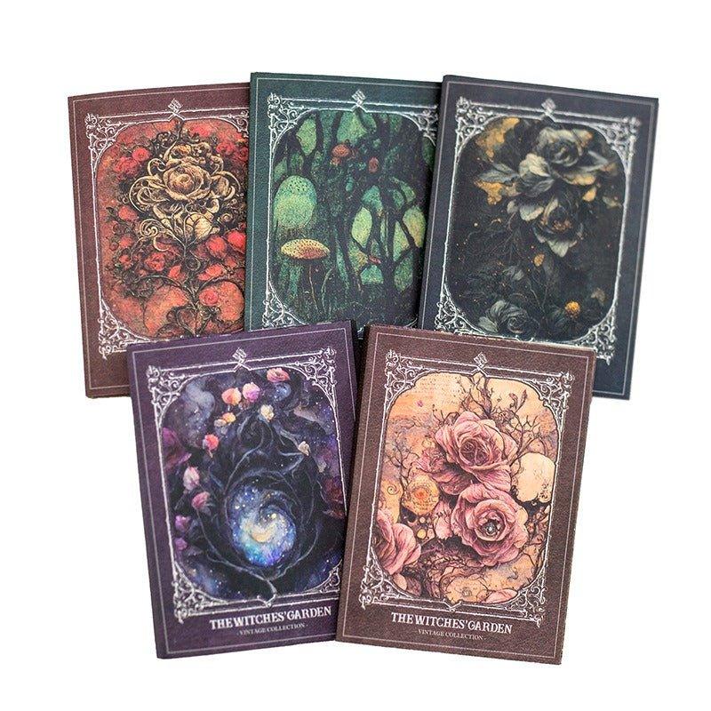 2141 Vintage Material Paper Witch's Garden Collection - Memo Journals