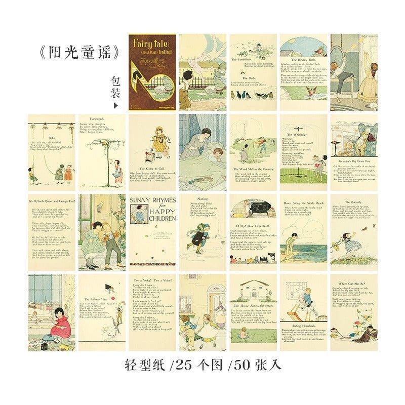 2152 Fairy Tale and Ballad Series Vintage Sheet Music Material Paper - Memo Journals