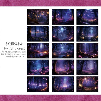 2155 Material Paper Firefly Forest Series - Memo Journals