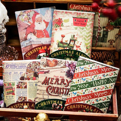 2158 Stock Paper Christmas Album Series - Memo Journals