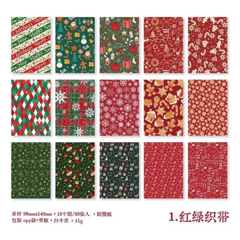 2158 Stock Paper Christmas Album Series - Memo Journals