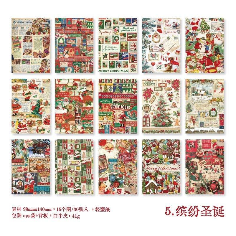 2158 Stock Paper Christmas Album Series - Memo Journals