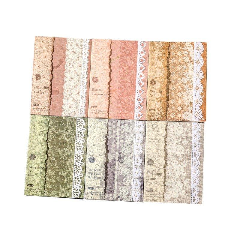 2163 Lace Material Paper One Paper Time Series - Memo Journals