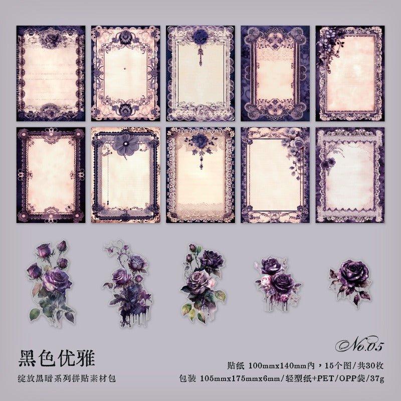 2165 Skin Pack Blooming Darkness Series - Memo Journals