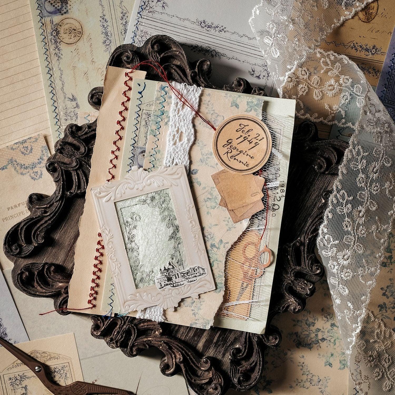 Threaded Journal 2167 Handmade Sewing Thread Material Paper – Memo Journals