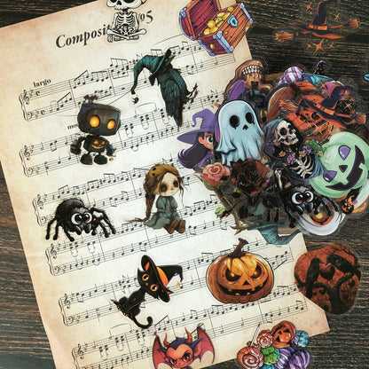 1215 50 Halloween PET Stickers - Memo Journals