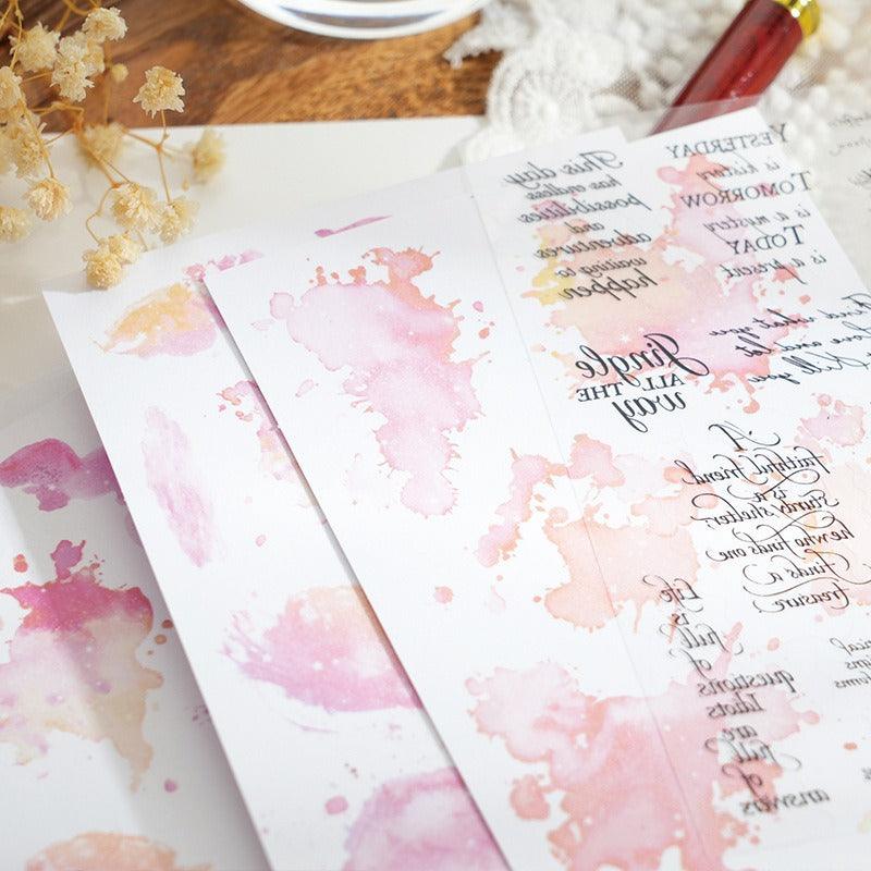 1177 PET Sticker Pack Watercolour Romance Collection - Memo Journals