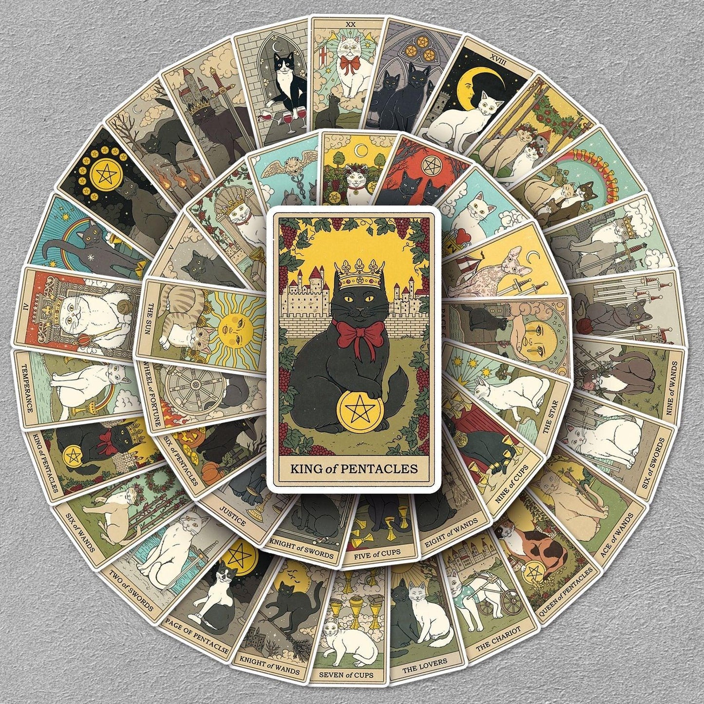 1047（78 Cat Tarot Stickers） - Memo Journals