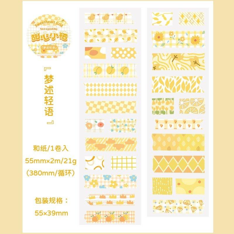 3046 Washiashi Tape Sweetheart Grid Series - Memo Journals