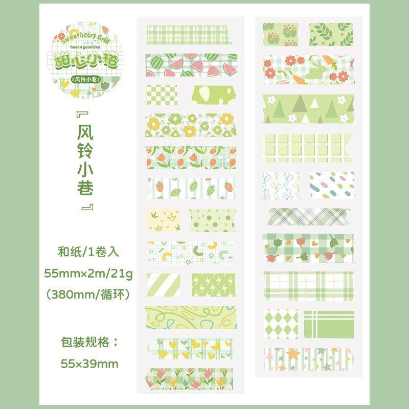 3046 Washiashi Tape Sweetheart Grid Series - Memo Journals