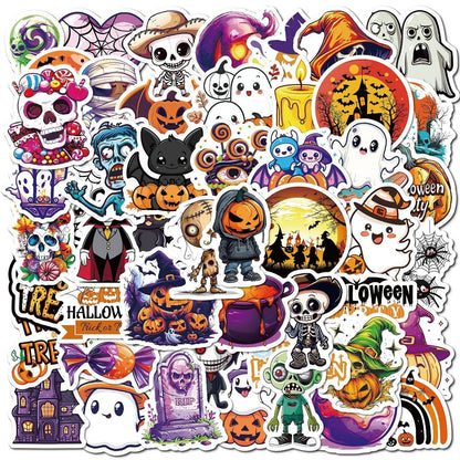 1210 50 Halloween Stickers for the Dead - Memo Journals