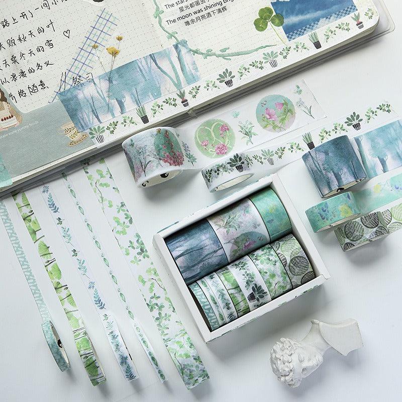 3018 Set of washi tape Previously Sea and Forest Series - Memo Journals