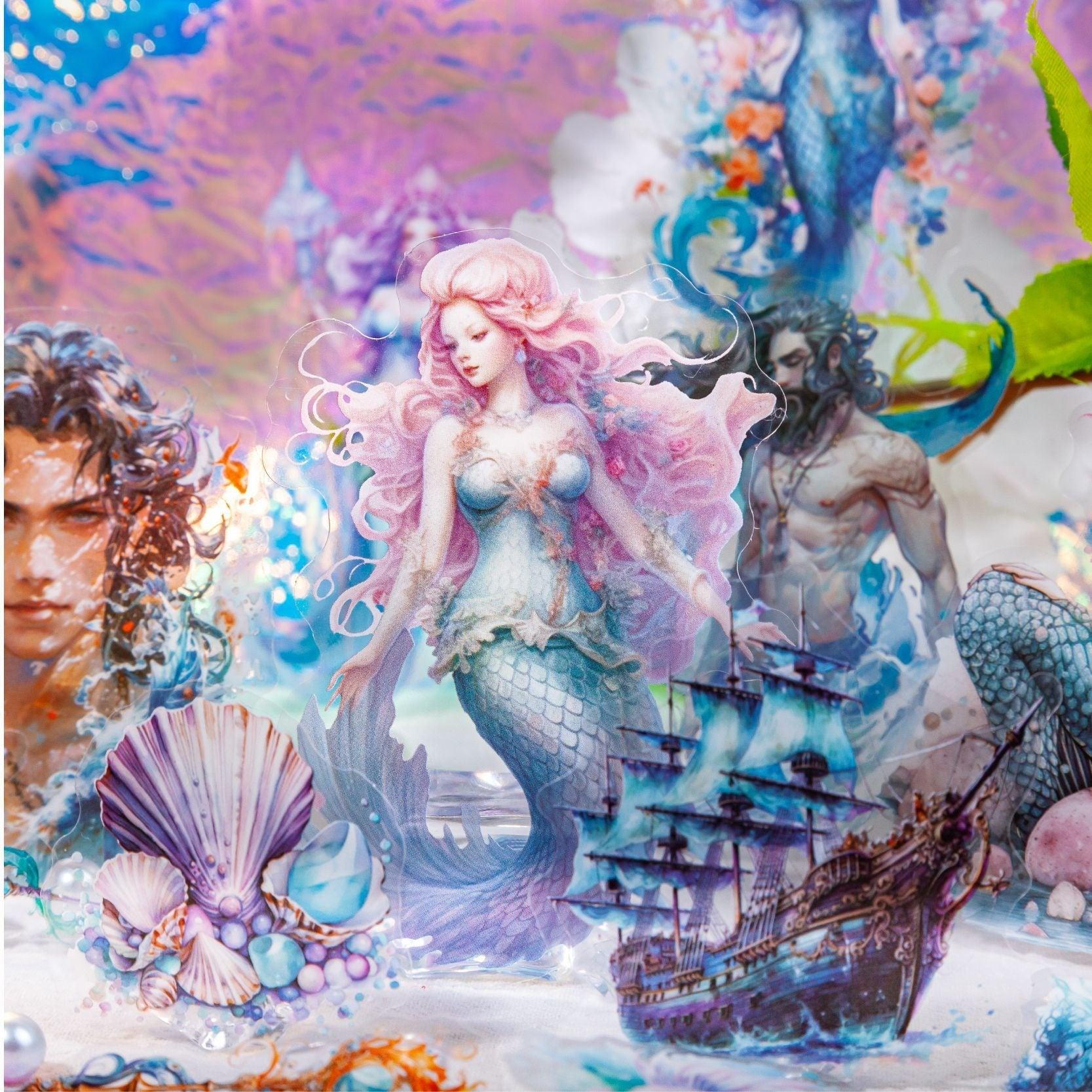 1056 Sticker Pack Mermaid Poseidon Series - Memo Journals