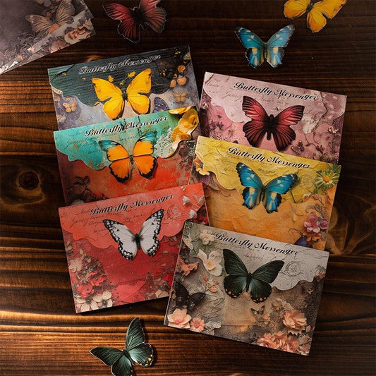 2040 Material Paper Color Butterfly Messenger Series - Memo Journals