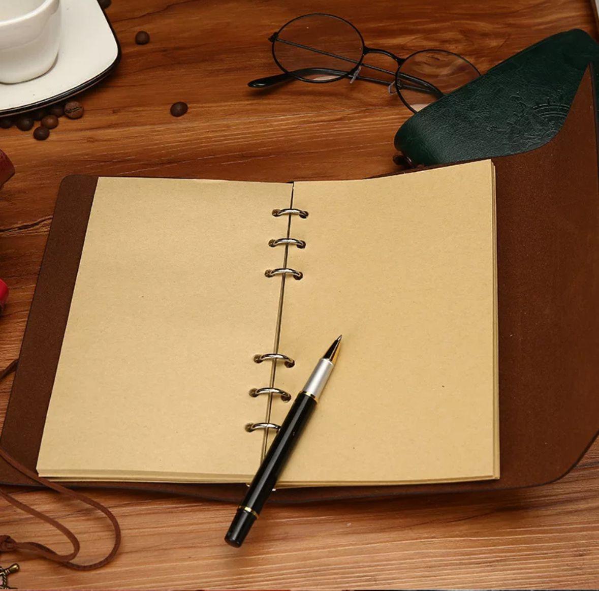 4005 European-style Leather Planner - Memo Journals