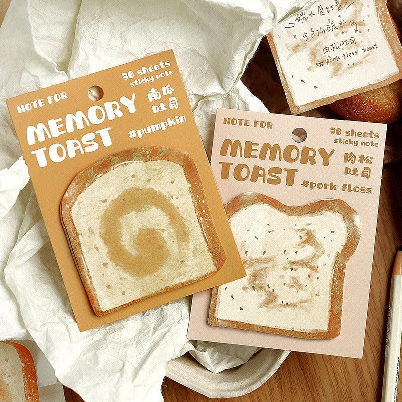 2043 Sticky Notes Memory Bread Series Sticky Notes Message Paper - Memo Journals