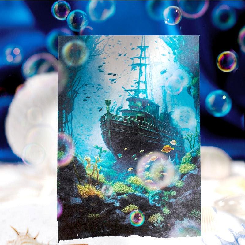 2012 Vintage Material Paper Seabed Ruins Series - Memo Journals