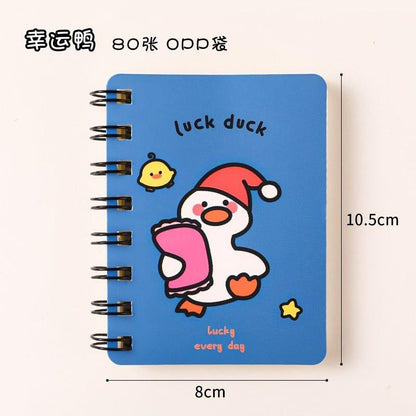 4018 a7 coil book cartoon animal portable diary cute stationery - Memo Journals